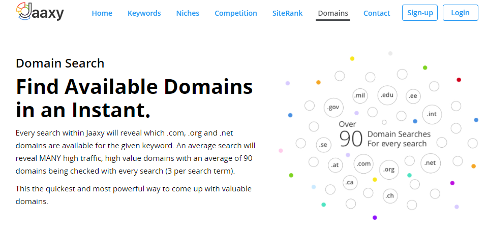 Jaaxy Domain Search Tool