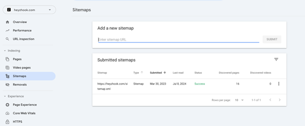 Submit Sitemap- URL to Google Search Console